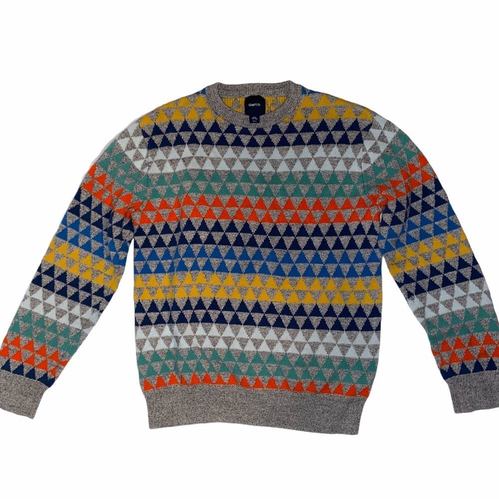 GAP Boys Prism Colorful Triangle Sweater XXL 14-16